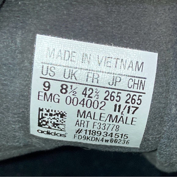 ADIDAS ADICROS - LEA BLACK/WHITE F33778 BLACK LEATHER GOLF SPIKELESS - Picture 8 of 8